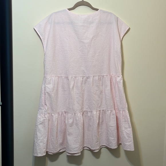 Time and tru seersucker pink dress. Size XL - Picture 4 of 5